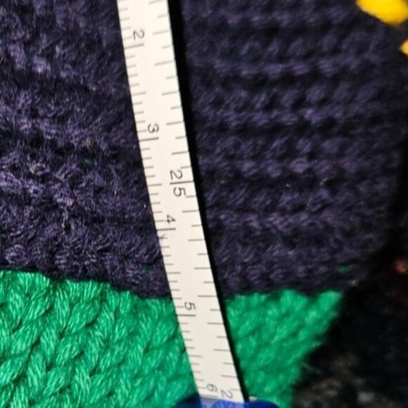 Vintage Ugly Christmas Sweater Izod Size L100% Cotton Unisex Knit Pullover 90s C - Picture 10 of 14